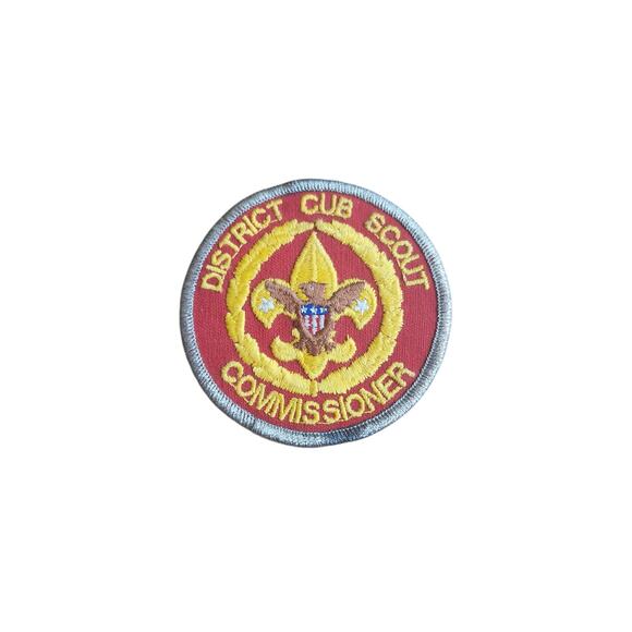 Vintage BSA District Cub Scout Commissioner Patch Boy Scouts of America Retro - Picture 1 of 3